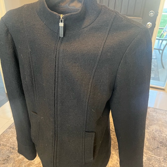 Della Spiga Italy đź–¤wool viscose very tailored black jacket very edgy and trimđź–¤ - Picture 10 of 17